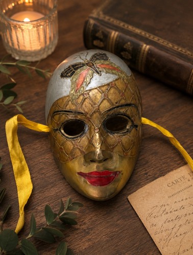 Masque vénitien alliage - en,