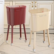 Poubelle de cuisine à roulettes 16 L pour salle de bain, entrée, bureau