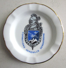 Cendrier porcelaine Chauvigny Formations aériennes Gendarmerie Made in France
