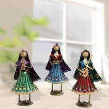 Figurine Décorative De Musicien En Fer Forgé Pour Femmes Multicolore 3 Pcs