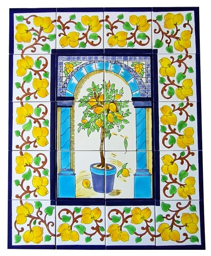 Tableau motif citronnier - tableau, en
