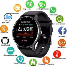 Montre Connectée LIGE Bluetooth 4.0 Cardio, Sommeil, Sport, iOS, Android Étanche