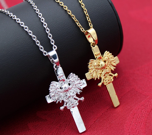 Collier croix aigle - 🦅,