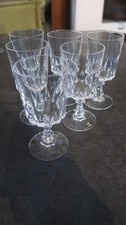 6 verres à vin blanc cristal