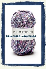 8 pelotes de COTON PHIL MULTICOLOR  HORTENSIA neuves