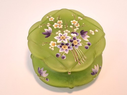 Bonbonniere verre emaille - bonbonniere,