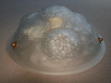 ANCIEN PLAFONNIER VASQUE ART DECO **SIGNÉ ARTISTAR** MODELE HORTENSIA TBE A VOIR