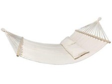 HAMAC DOUBLE 2 PLACES AVEC COUSSINS EXTRA LARGES 150X200 CM EN COTON (37742)