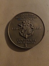 Médaille Bronze Commémorative Compagnie Des Messageries Maritimes Ancienne 