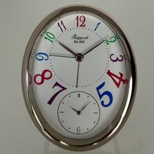 Réveil Riviera RAPPORT acier avec sa pochette de voyage R162 - double fuseau