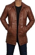 Veste marron 100 % cuir