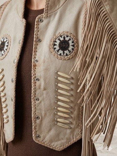 Veste cuir biker - veste, vintage