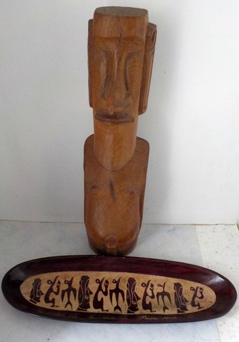 Statue moai 5cm plateau - moai, 30,5cm