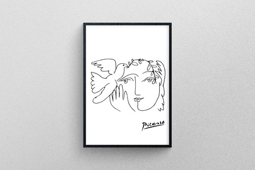 Picasso colombe visage - colombe, et