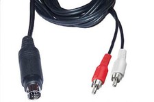 Cable audio mini-din 9 broches pour Freebox HD vers 2 rca male 1m