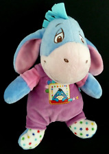 T7. DOUDOU PELUCHE ANE BOURRIQUET Disney Baby Nicotoy VIOLET ROSE ETOILE 22cm