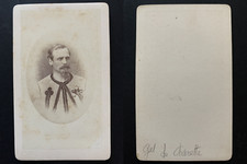 Général de Charette Vintage albumen print CDV. Athanase Charles Marie de Chare