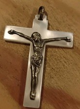 Médaille Religieuse Ancienne Crucifix Jésus Christ 