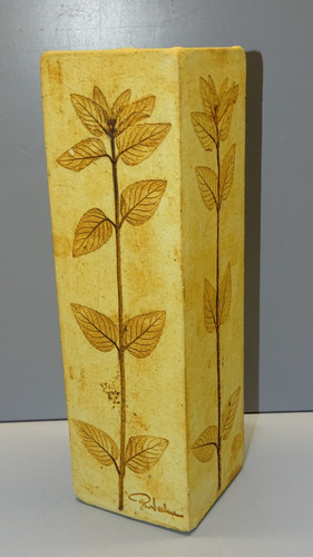 Joli vase herbier signé r - -joli,