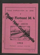 Pont Flottant M4 - Notice abrégée 1953 | Lieutenant Costes | Très bon état