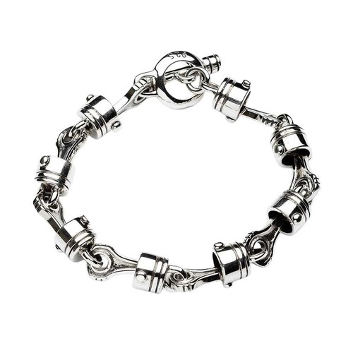 Bracelet piston moto - , argent