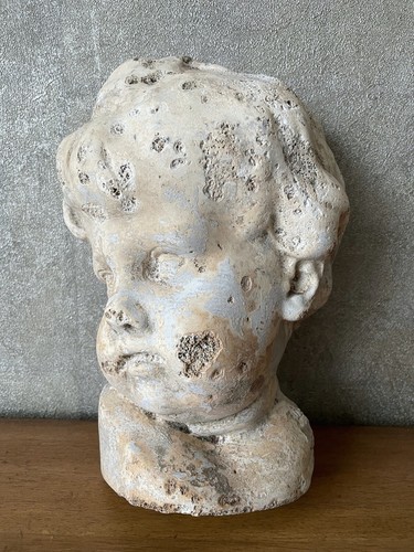 Antique enfant buste - enfant, halflief