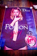 DIOR C. ROWE POURCHERESSE French Vintage Advertising Fashion Poster Original