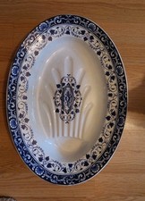 Grand Plat A Asperges En Faience De Bordeaux Jules Viellard
