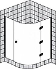 Cabine de douche quart de