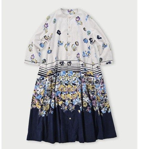 Robe longue chemise - en, coton