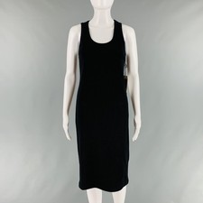 Robe Mi-Mollet Noir En Coton