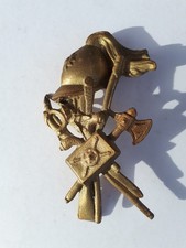LOURDE APPLIQUE MILITAIRE  EN BRONZE XIXème. GENIE ?
