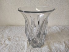 Vase Cristallerie de Vannes Art France 17,5 cm de diamètre par 22,5 cm de haut