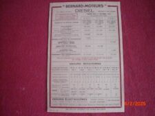 ANCIEN  FEUILLET   CONDITIONS  ET   TARIFS    BERNARD  MOTEURS   DIESEL   10/51