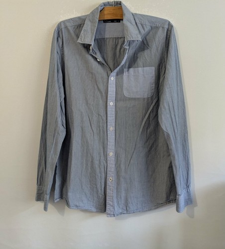 Chemise bleue rayures coton - à,