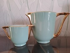 broc et cuvette de toilette ancien faience orchie 