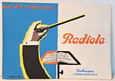 Radiola radio télévision Hi Fi catalogue doc originale France années 60 Villemot