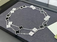 sautoir Trèfles En Acier Inoxydable