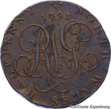 B2339 UK North Wales Conder Half Penny Token 1793 ->Make offer