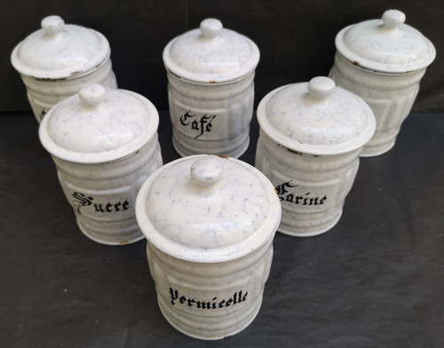 Série pots émaillés café - 6,