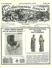 LE COLLECTIONNEUR FRANÇAIS N° 265 / 1989 = Landaus + Statuettes bois polychrome