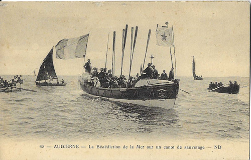 Cpa animée audierne la - cpa,