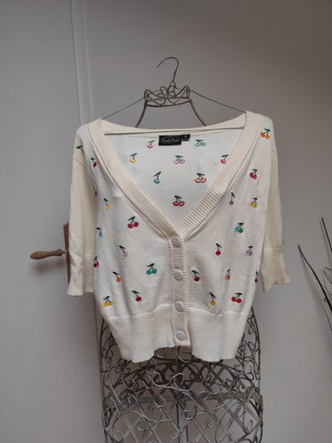 Gilet vintage pin - up, blanc