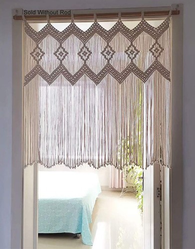 Macrame doorway curtains - curtains, wall