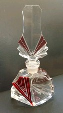 Flacon Parfum verre taillé Art Déco Karl Palda Probablement 
