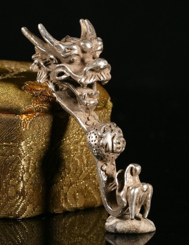 5cm antique old - tibet, silver