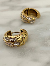 Boucles Oreilles Or 18 Cts Diamants 8,30 Grammes Certificat