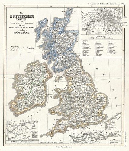 1854 spruner map - map, the
