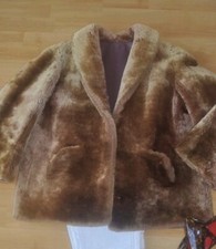 veste femme en fourrure mouton doré