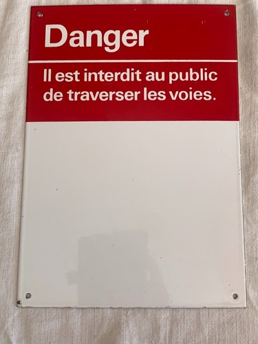 Plaque émaillée gare sncf - plaque,